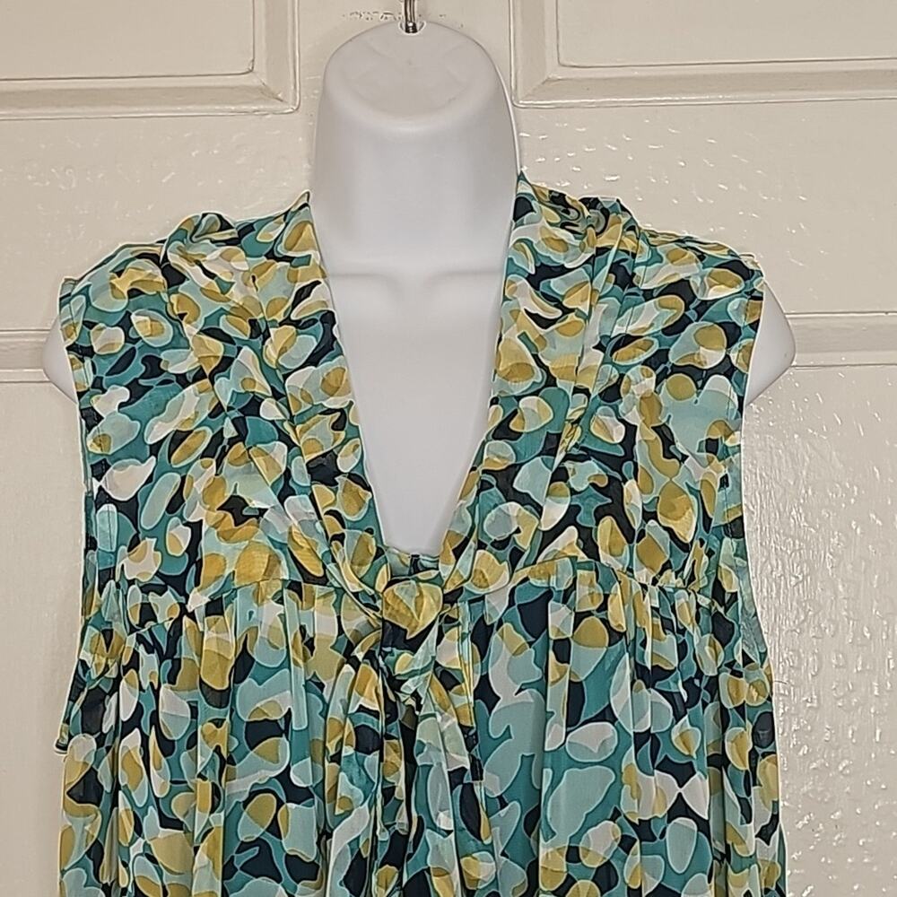 Women's Apartment 9 Dressy Blouse with Sheer Shell and Camisole Underneath